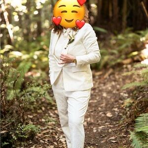 Wildfang Lace Suit blazer/slim crop pants